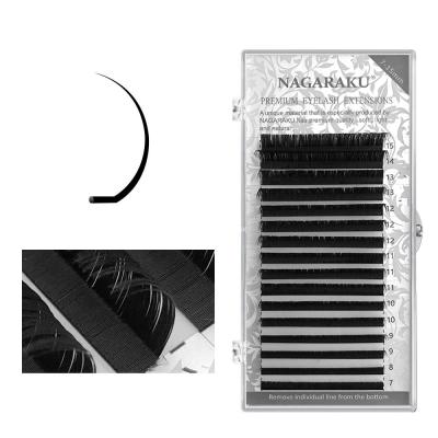 China NAGARAKU Mink Eyelash Extensions LC Curl 7-15mm Natural Blend Premium Person Lashes OEM Private Label Professional Cilios for sale