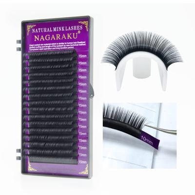 China Professional Natural Eyelash Extension NAGARAKU Mink Individual Eyelash Extension Private Label Beauty Salon Supplies Wholesale for sale