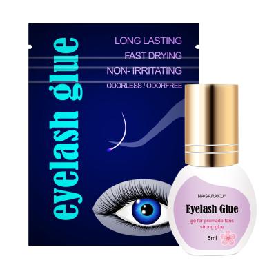 China NAGARAKU Eyelash Extension Glue 1s Premade Fans Lash Adhesive For Russian Volume Strong Fast Dry Fans Making Glue Lash Extension Glue Eyelash Adhesive for sale