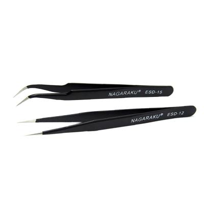 China NAGARAKU Stainless Steel Eyelash Extension Volume Tweezers Non Magnetic Private Label Eyelash Applicator for sale