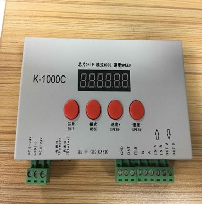 China LED Lighting Amusement Programmable Tricks RGB Led Pixel Light Controller SD Card Led RGB Controller K-1000C for sale