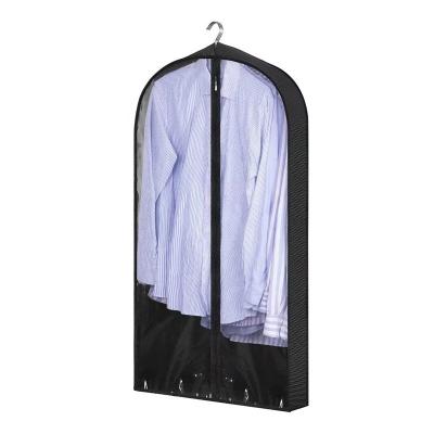 China Luxury Dustproof Hanging Garment Bag Non Woven Custom Logo Mens Dust Suit Cover Bag for sale