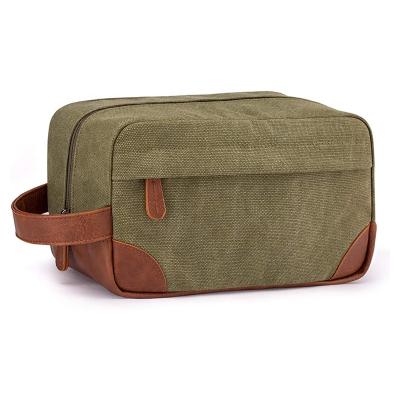 China Vintage Promotional Portable Canvas Pouch Makeup Bag Travel Toiletry Cosmetic Bag for sale