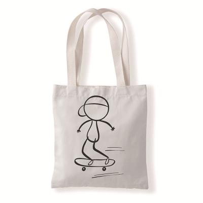 China Customized Heavy Duty Whosale Shape And Logo Natural Cotton Bag Canvas Tote Bag For Shopping for sale