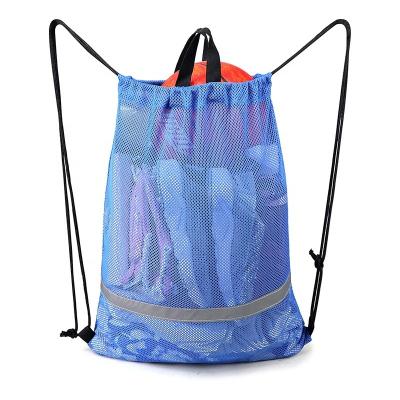 China Wholesale Waterproof Promotion Gear Sports Beach Mesh Drawstring Backpack Gym Bag for sale