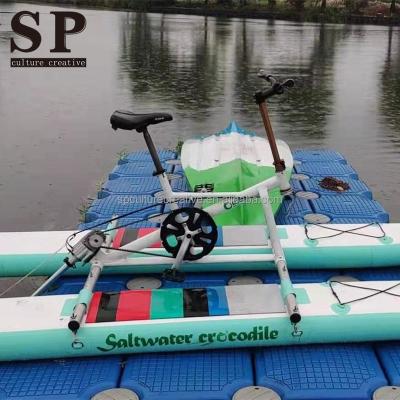 China Factory Price Light And Fashionable High Quality Water Bike Pedal Boat For 4 People 2021 for sale