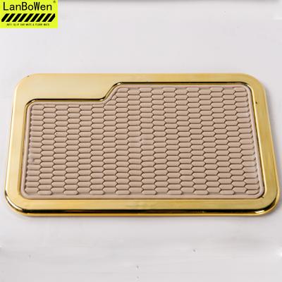 China Easy Installation Gold Supplier Car Mat Heel Pad Steel With Good Quality,Cheap Wear Resistance Car Mat Heel Plate for sale