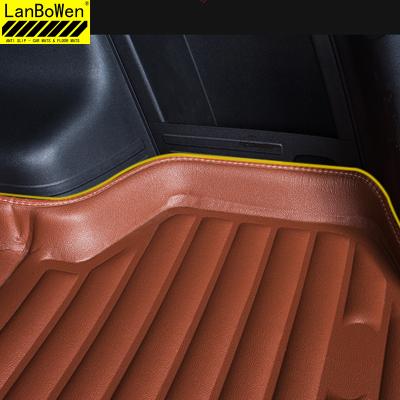 China All-season Protection Factory Price Waterproof Anti-slip PVC Car Trunk Universal Leather Brown Mat for sale