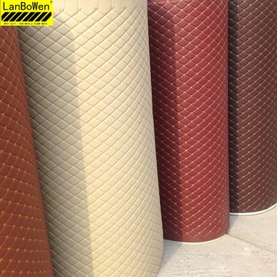 China Factory Price Anti-skidding PU Car Foot Mat Leather Material In Roll for sale