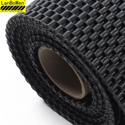 China Universal PVC Anti-slip Plastic Black Color Flooring In Roll for sale