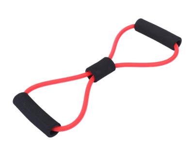 China High Elasticity Fitness Resistance Tension Rope Exercise Yoga Grip Shaped Pull Rope 8 Bungee Bands Chest Expander for sale