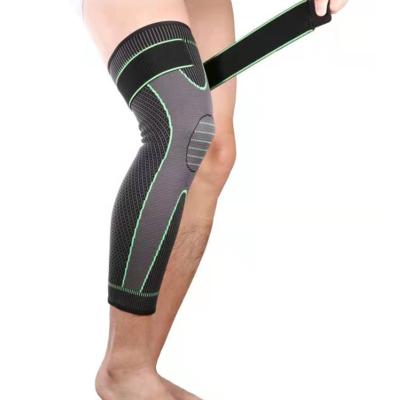 China Adjustable Elasticity YITOO Breathable Compression Sports Long Knee Pads , Full Leg Sleeve Knee Support Brace Pads Cycling Knee Brace for sale