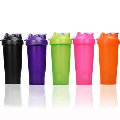 China Plastic BPA Shaker Water Bottle Gym Fitness Mix Ball Viable Eco Friendly Free Protein With Custom Logo for sale