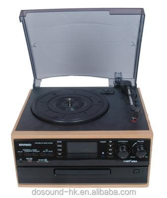 China Portable Turntable Player Cassette Vinyl Record Turntable Cd Radio Player for sale