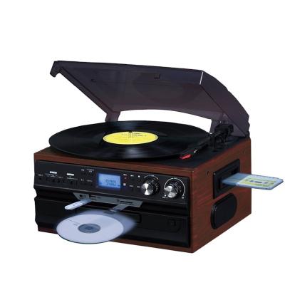 China High End Classic Portable Turntable Player Radio Cd Electric Digital Speaker Phonograph Record Vinyl Player for sale