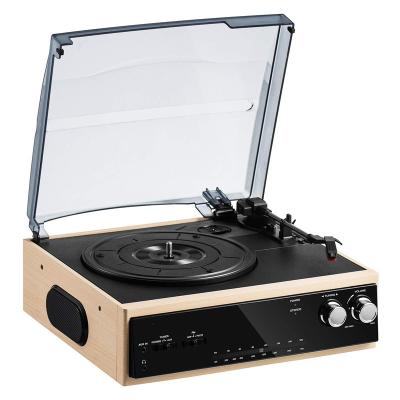 China Hot Sales LP Vinyl Record Player With CD Player Cassette Recording And Player USBSD FM Radio for sale