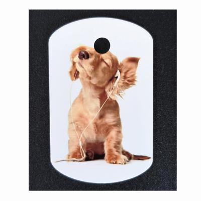 China Custom Sublimation Double Sided Dog Tag Europe Logo Pet Zinc Alloy Blank for sale