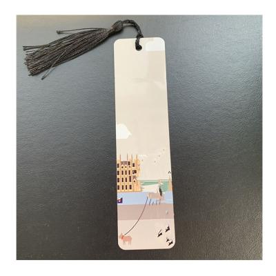 China Shiny Europe Sublimation China Souvenir Etching Stainless Steel Bookmark Metal Laser Cut Custom Metal Bookmark With GIF Best Price for sale