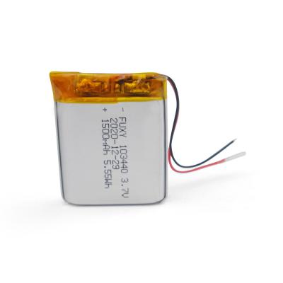 China Toys OEM Factory Price Customized 103440 3.7V 1500mAh Digital Battery for sale