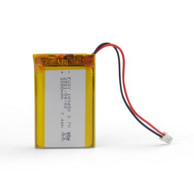 China Toys OEM Factory Price Customized 103450 3.7V 2000mAh Digital Battery for sale