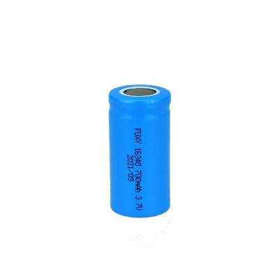 China Toys Factory Price 3.7v 700mah Lithium Li-ion ICR 16340 Li Ion Rechargeable Battery Cell for sale