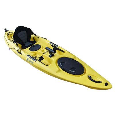 China Sit on top Rays360-Shark120 Attractive Price New One Deluxe Seat Rays 360 Rotomolding Fishing Kayak with Pedal for sale