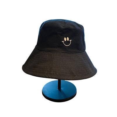 China Wholesale All-match Kpop Wide Brim Bucket Hat Women Street Style Face Sun Shade Basin Hat Drop Frame Drop Shipping Wide Smiling Hat Fashion for sale