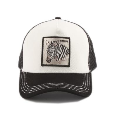 China Breathable animal gorra hop hats Mesh Hip Snapback women men baseball caps embroidery COMMON zebra summer animal hat for sale