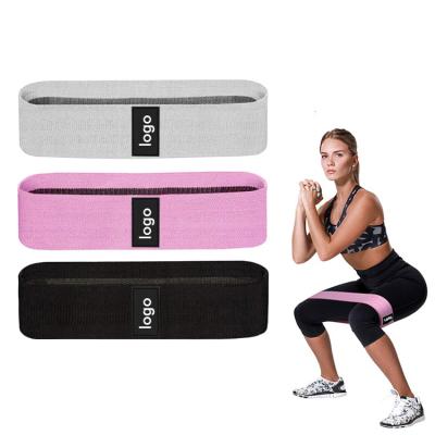 China Yoga Shaping Custom Logo Printed Yoga Gym Exercise Fitness Jute For Legs Glutes Booty Hip Cloth Resistance Bands for sale