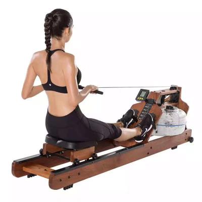 China Durable Wholesale Equipment Fitness Wooden Gymnasium Frame Indoor Water Rowing Machine for sale