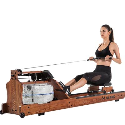 China Durable Wholesale Professional Fitness Gym Equipment Water Resistance Indoor Wooden Rowing Machine for sale