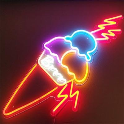 China Buildings Customize Dropshipping Custom Neon Free Design Neon Sign LED Ice Cream Neon Sign for sale