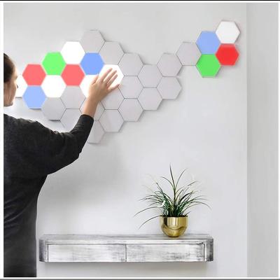 China Modern Smart Hexagon Light Magnetic Decorative Hex Touch Decor RGB Hexagon Led Light for sale