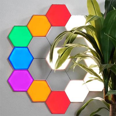 China Night Light Modern Smart Hexagon Touch Light Hexagon Roof Led Ceiling Lights for sale