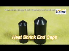 rohs black insulated heat shrink wire caps 10mm to 160mm