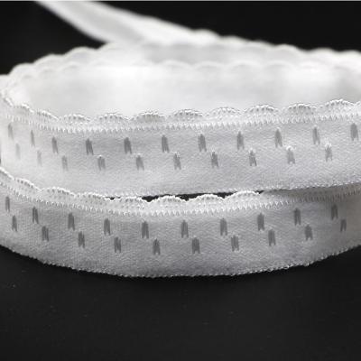 China 12mm Viable Wholesale Pimple Edge Bias Binding Bandage Fold Over Elastic For Underwear TC98 for sale