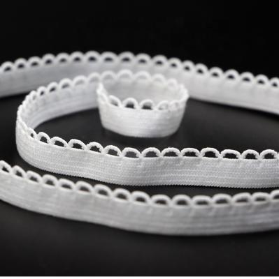 China Factory Wholesale 10mm Viable Elastic Band Elastic Webbing Strap Lace Knitted Elastic For Underwear TC05 for sale