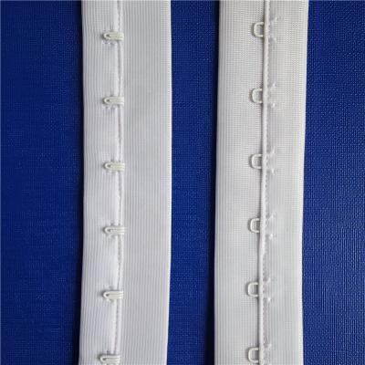 China Underwear factory wholesale 1 row color hook and eye coated tape for bra or corset TCHE01 for sale