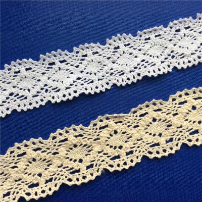 China China Factory Supply 40mm New York Sustainable Wholesale Trim Lace Cotton Crochet Lace Trim MXHB252 for sale