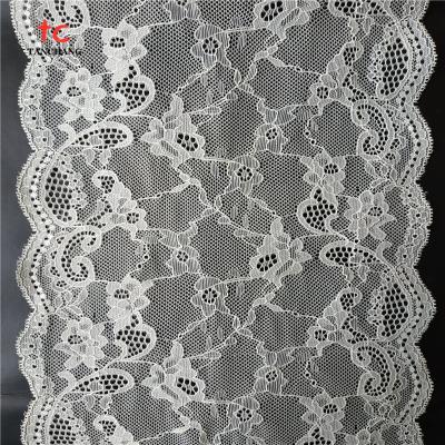 China Sustainable supply 22cm fashion factory korean lace trustwin lace jacquard lycra lace for bra LSHB7042 for sale