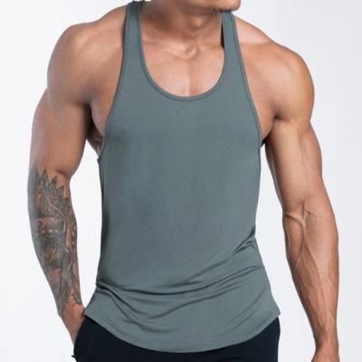 China Breathable Bamboo Cloth Anti-bacteria Men's Gym Quick Dry Custom Tank Top for sale