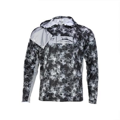 China Antibacterial Custom Sublimation Printing Sun Protection Tournament Fishing Shirts With Face Mask Fishing Hoody Clothing for sale