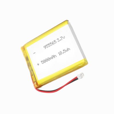 China 3.7 V 5000mAh Rechargeable Lithium Battery 955565 Lipo 18.5Wh for sale