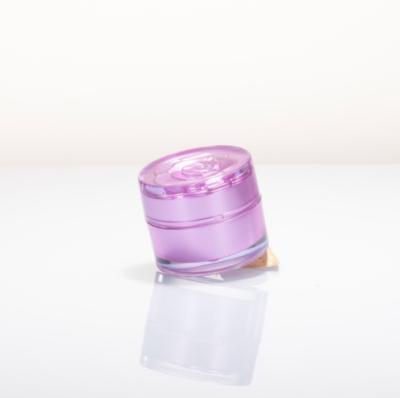 China Recyclable Packaging 20g Round Face Cream Acrylic Acrylic Jars Purple Cosmetic Jar CYT19010-2G2 for sale