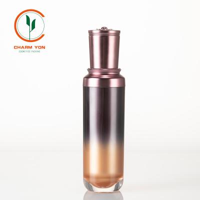 China Wholesale Cosmetic Packaging Crown Skin Care Bottle 20ml 30ml 50ml 20g 30g 50g Acrylic Eco-friendly Cylinder Lotion Bottles for sale