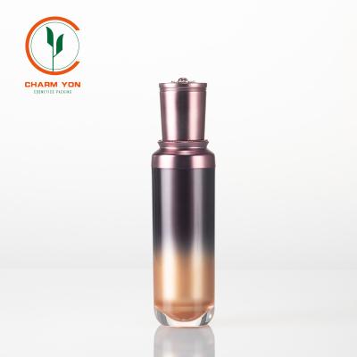 China Wholesale Cosmetic Packaging Acrylic Crown Skin Care Bottle 30ml Cylinder Eco-friendly Lotion Bottles for sale