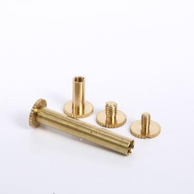 China New Product Industrial Household Imprint Brass Binding Screw Post Brass Chicago Screw for sale