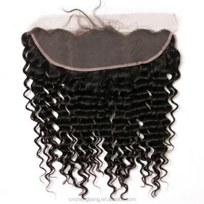 China Brazilian Lace Frontal 13*4 , Hidden Knots Hair Deep Wave 10inch To 20inch Brazilian Lace Headband for sale