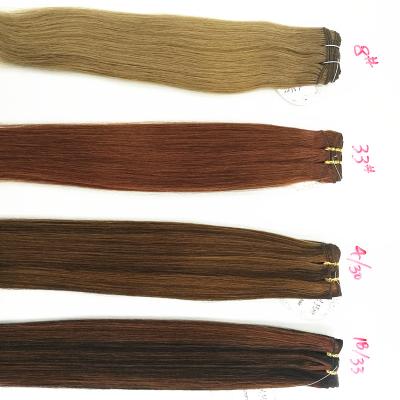 China 10A Wave Hair Silky Straight Hair Weave Cheap Double Drawn Grade 18inch 100gr 33# Colored Brazilian Hair Weave for sale