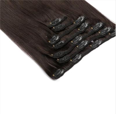 China Silky Straight Remy Wave Clip In Hair Extension 7pcs 70gram 20inch Clip On Indian Hair Extensions for sale